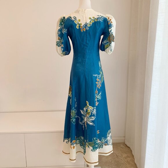 Alémais Luda floral linen midi dress - Picture 7 of 11